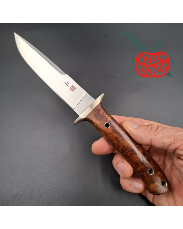 AL MAR KNIVES SV-25 Shiva Fixed Blade - 25th Anniversary Limited Edition fixed blade full tang VG-10 steel quince wood handle AL MAR KNIVES SV-25 Shiva Fixed Blade - 25th Anniversary Limited Edition fixed blade full tang VG-10 steel quince wood handle