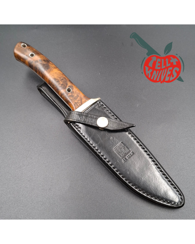 AL MAR KNIVES SV-25 Shiva Fixed Blade - 25th Anniversary Limited Edition fixed blade full tang VG-10 steel quince wood handle AL MAR KNIVES SV-25 Shiva Fixed Blade - 25th Anniversary Limited Edition fixed blade full tang VG-10 steel quince wood handle