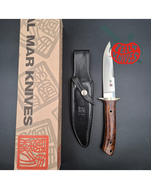 AL MAR KNIVES SV-25 Shiva Fixed Blade - 25th Anniversary Limited Edition fixed blade full tang VG-10 steel quince wood handle AL MAR KNIVES SV-25 Shiva Fixed Blade - 25th Anniversary Limited Edition fixed blade full tang VG-10 steel quince wood handle