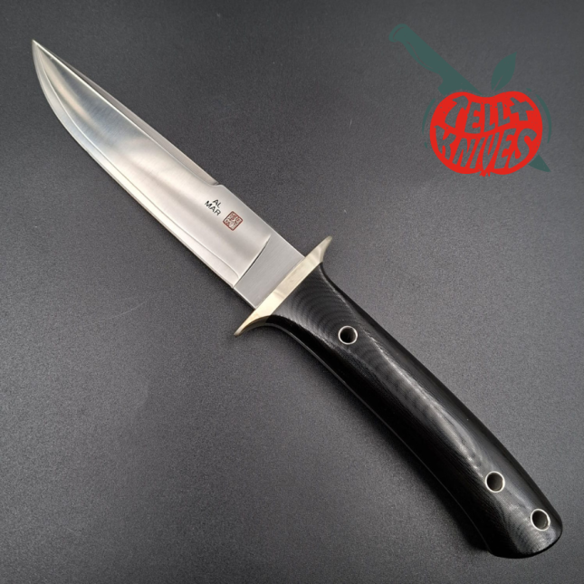 AL MAR KNIVES shiva fixed blade full tang VG-10 steel black micarta handle black leather sheath SEKI Japan