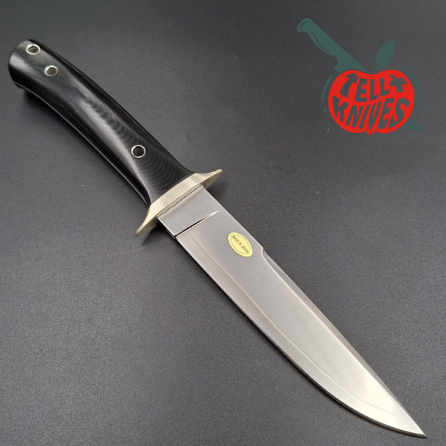 AL MAR KNIVES shiva fixed blade full tang VG-10 steel black micarta handle black leather sheath SEKI Japan