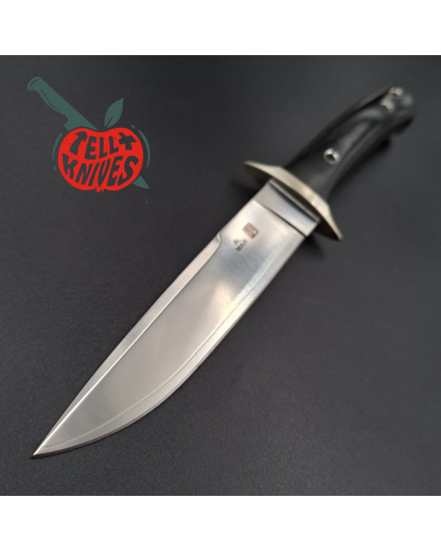 AL MAR KNIVES shiva fixed blade full tang VG-10 steel black micarta handle black leather sheath SEKI Japan AL MAR KNIVES shiva fixed blade full tang VG-10 steel black micarta handle black leather sheath SEKI Japan