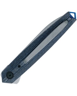 FOX Knives Pacifico stonewash finish MagnaCut steel dagger blade Linerlock Blue Denim Micarta handle Terzuola Design