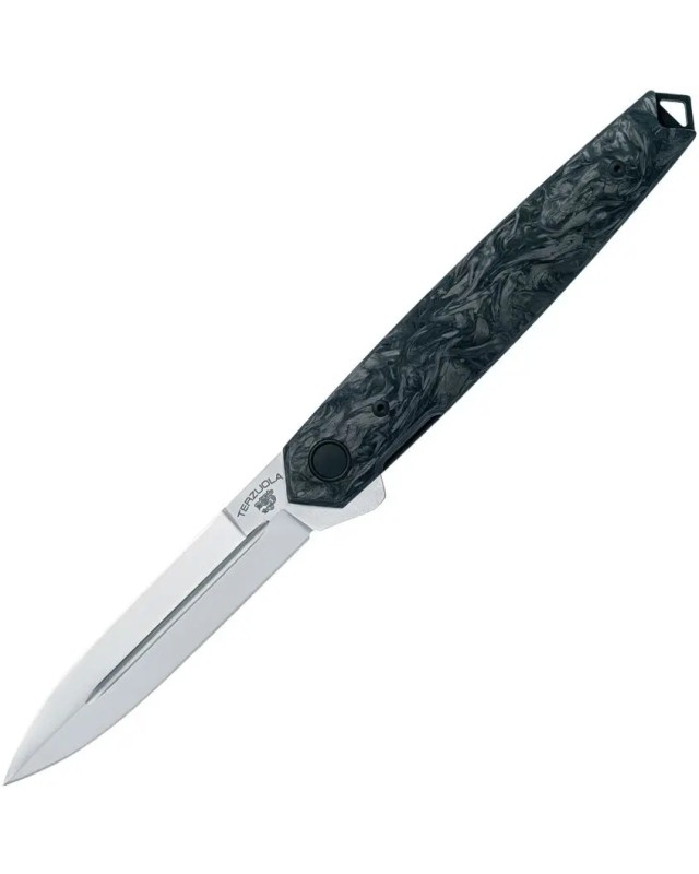 FOX Knives Pacifico satin finish MagnaCut steel dagger blade Linerlock Dark Matter Carbon Fiber handle Terzuola Design