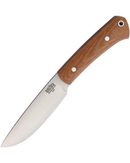 Bark River Knives Highland Special A2 tool steel Full tang Fixed Blade Natural Micarta handle brown leather sheath