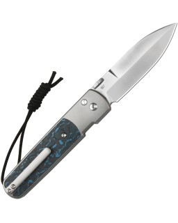 CJRB Perfect Locust Button Lock S90V premium steel satin finish dagger shape blade Arctic storm carbon fiber handle