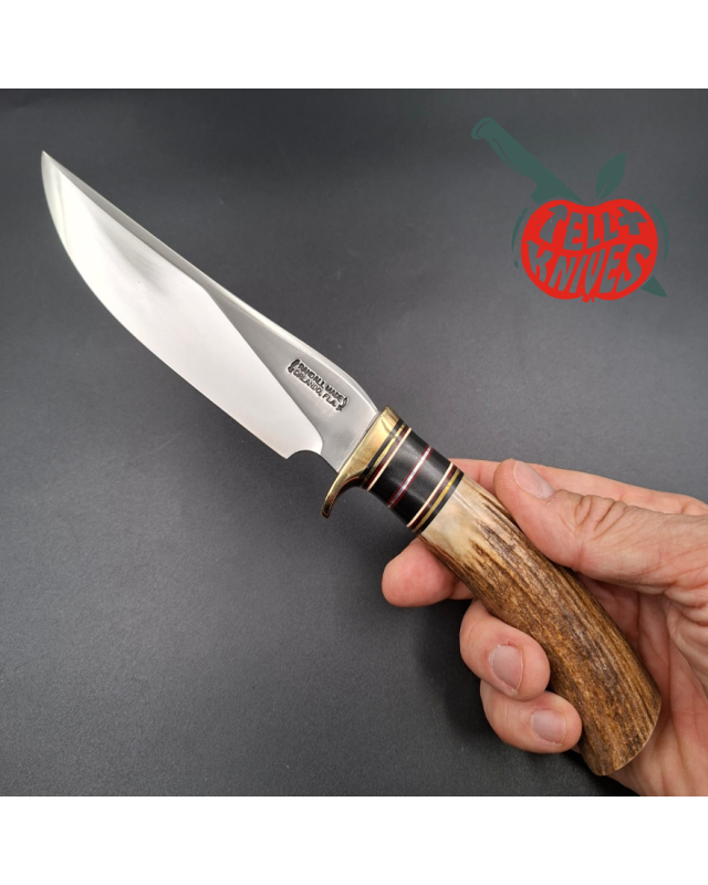 Randall Made Knives 1997 Model RKS3 Limited Edition 860pces forged carbon steel blade stag handle brown leather sheath