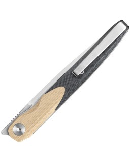 Bestech Knives Bestechman Lanza 14C28N Sandvik stainless steel blade black and khaki G10 handle