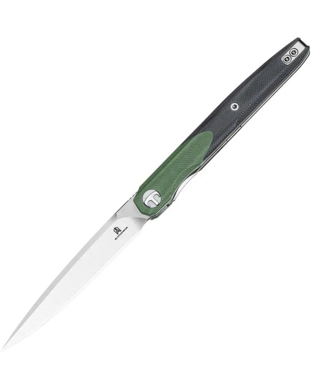 Bestech Knives Bestechman Lanza 14C28N Sandvik stainless steel blade black and green G10 handle