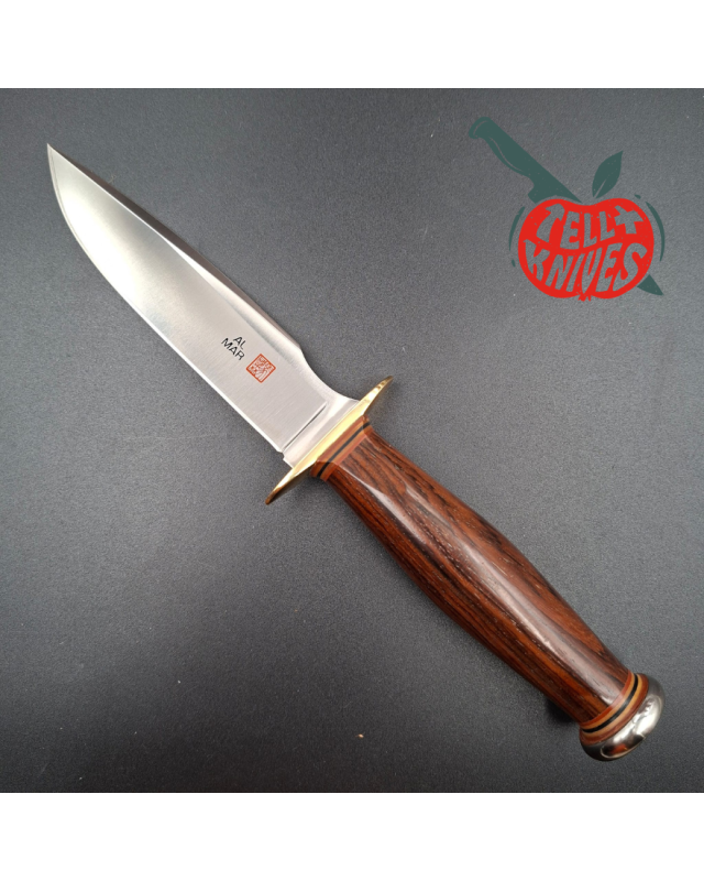 AL MAR Knives 4020 Grunt I fixed blade full tang AUS-6A stainless steel cocobolo wood handle brown leather sheath SEKI JAPAN