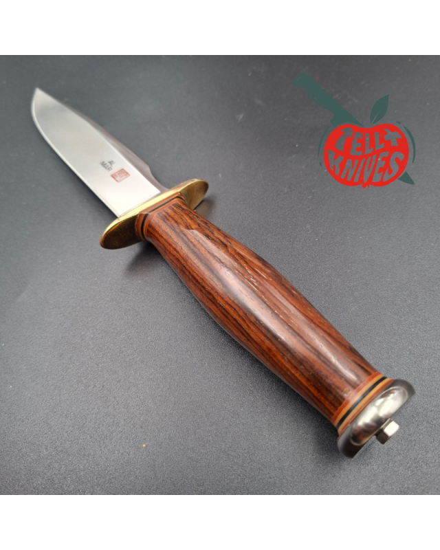 AL MAR Knives 4020 Grunt I fixed blade full tang AUS-6A stainless steel cocobolo wood handle brown leather sheath SEKI JAPAN
