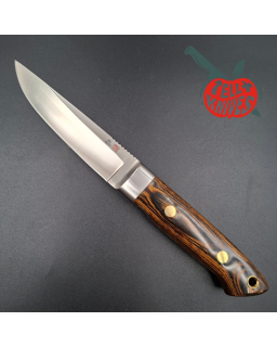 AL MAR Knives 4003 APU fixed blade full tang AUS-6A stainless steel titanwood handle black leather sheath SEKI Japan