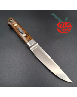 AL MAR Knives 4003 APU fixed blade full tang AUS-6A stainless steel titanwood handle black leather sheath SEKI Japan