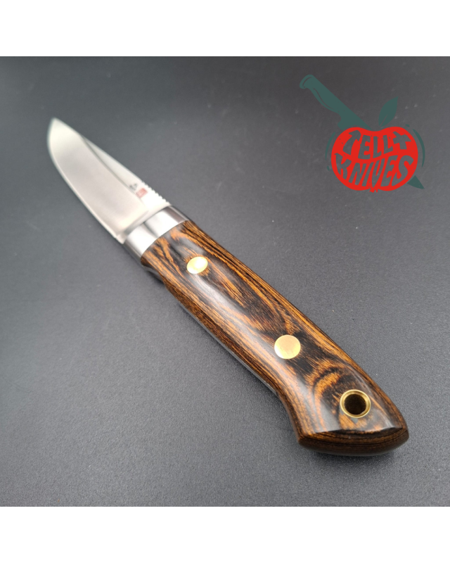 AL MAR Knives 4003 APU fixed blade full tang AUS-6A stainless steel titanwood handle black leather sheath SEKI Japan