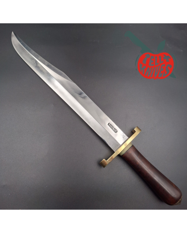Randall Model 12-13 Thorp forged carbon steel walnut wood handle handle brass guard and pommel brown leather sheath