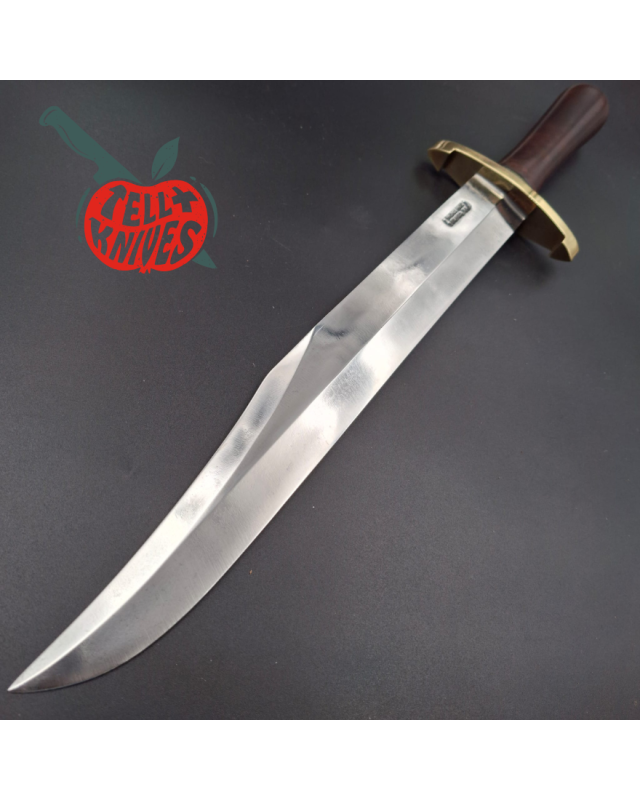 Randall Model 12-13 Thorp forged carbon steel walnut wood handle handle brass guard and pommel brown leather sheath