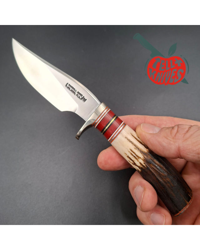 Randall Made Knives Model 27 Mini forged stainless steel stag handle nickel silver guard and butt plate