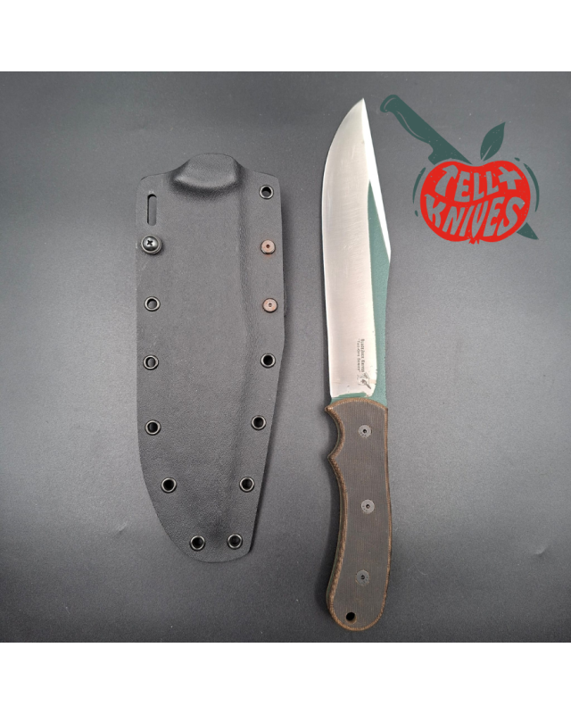 Blackjack Knives Tac Ops 8 1st Production Run 1095HC carbon steel full tang green micarta handle black kydex sheath