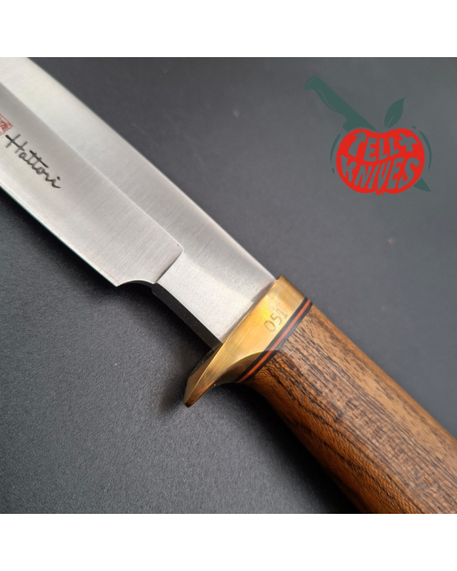 Hattori fixed blade 2018 Limited Edition 100pces Knife of the Year AUS-8 stainless steel brass guard and pommel bocote wood