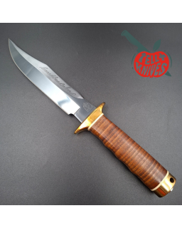 BÖKER HATTORI S1 Conrad Ben Baker 2002 Commemorative Edition - blued SK5 carbon steel blade stacked leather handle