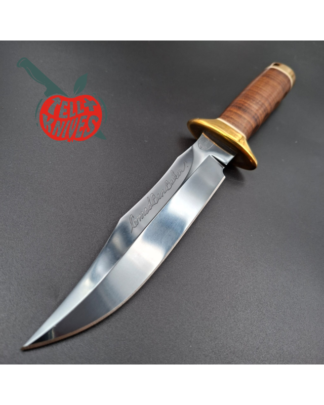 BÖKER HATTORI S1 Conrad Ben Baker 2002 Commemorative Edition - blued SK5 carbon steel blade stacked leather handle