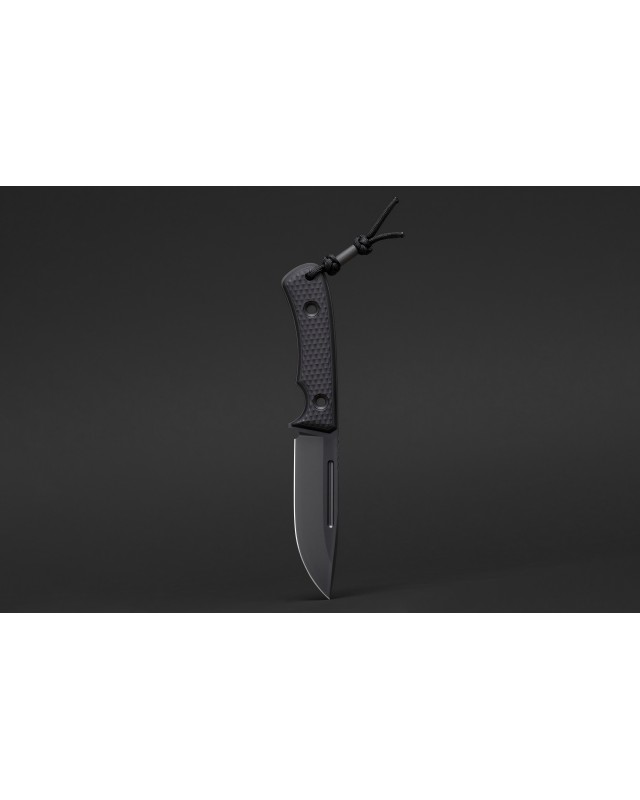 TRC Knives South Pole Vanadis 4 Extra steel DLC black Finish black G10 handle black kydex