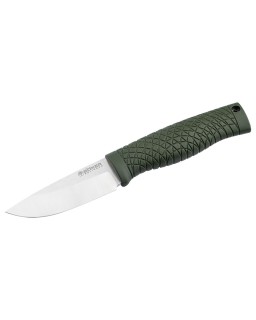 BÖKER Solingen Bronco Mini fixed blade CPM-3V steel satin finish green handle black kydex sheath