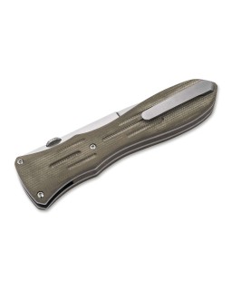 Boker Plus Atropos Folding Knife VG-10 stainless steel stonewash finish dagger blade Swiss legal micarta handle