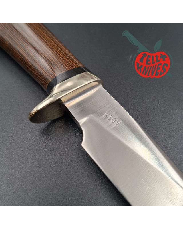 Randall Made Knives 2005 Shop Employee Special Model 26 - 4 Pathfinder S30V steel brown micarta handle nickel silver gua