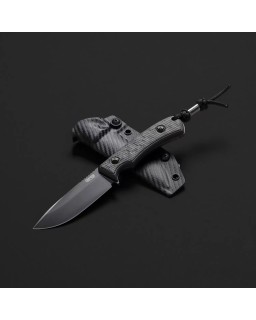 TRC Knives Signature Series 50pces Edition Polheim MagnaCut steel Black DLC Finish carbon fiber handle black kydex sheat