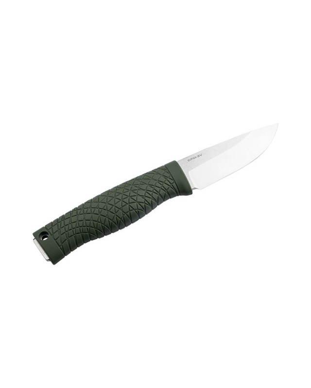 BÖKER Solingen Bronco Mini fixed blade CPM-3V steel satin finish green handle black kydex sheath
