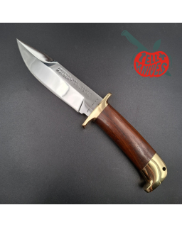 Jean Tanazacq Ardennlame Modèle Tronçay 2 acier 440C forgé finition miroir garde laiton manche bois de noyer étui cuir