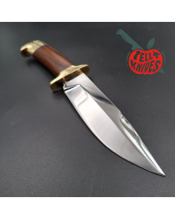 Jean Tanazacq Ardennlame Modèle Tronçay 2 acier 440C forgé finition miroir garde laiton manche bois de noyer étui cuir