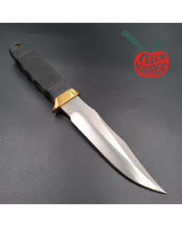 SOG Tech I 1986-88 SEKI JAPAN SK5 carbon steel blade satin finish brass guard Kraton handle Cordura sheath