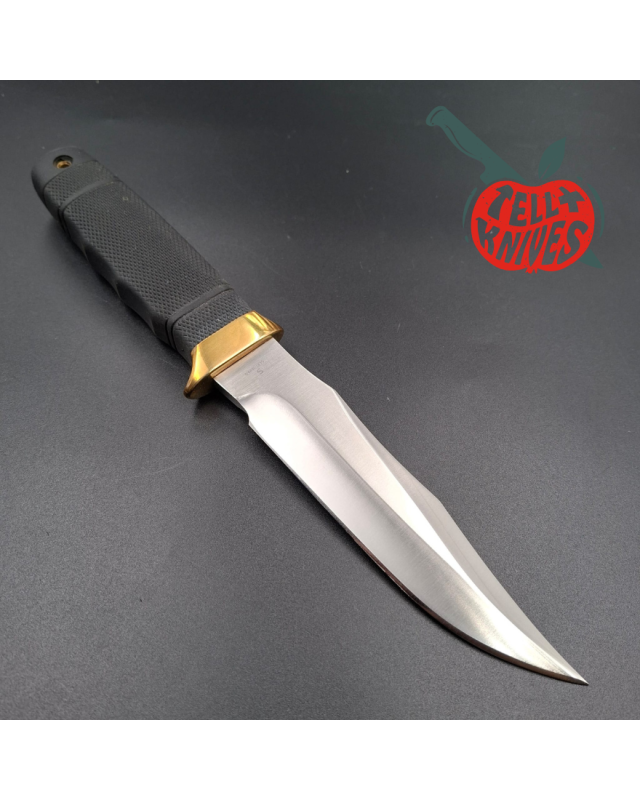 SOG Tech I 1986-88 SEKI JAPAN SK5 carbon steel blade satin finish brass guard Kraton handle Cordura sheath