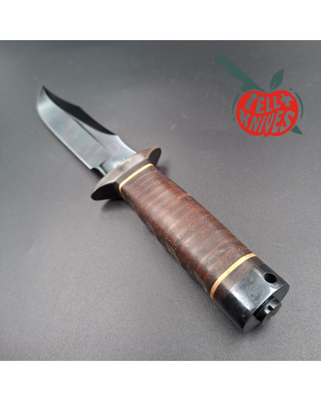 SOG S1 1986 5th Special Forces Group Vietnam - Numbered - blued SK5 carbon steel blade stacked leather handle black leather