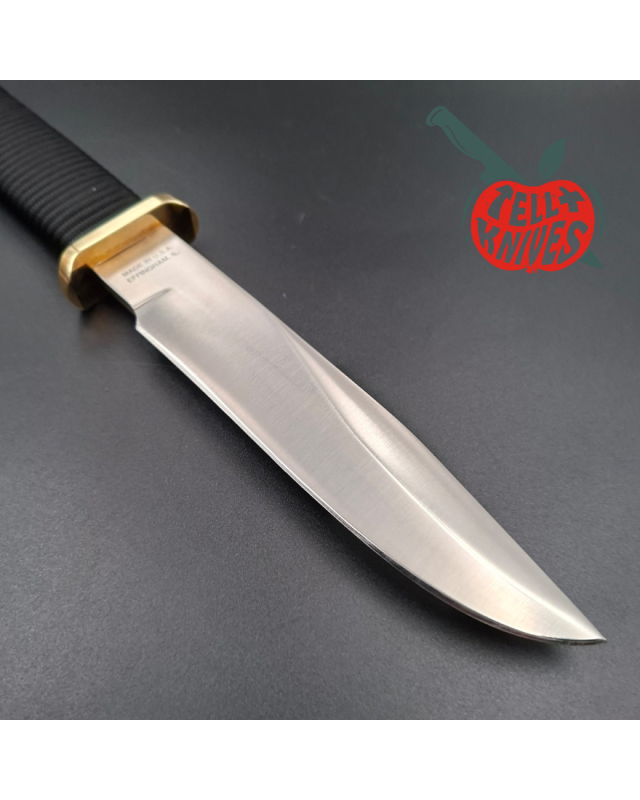 John EK - 1991/2004 Commando Bowie Final Edition 440C steel black paracord wrapped handle black nylon sheath