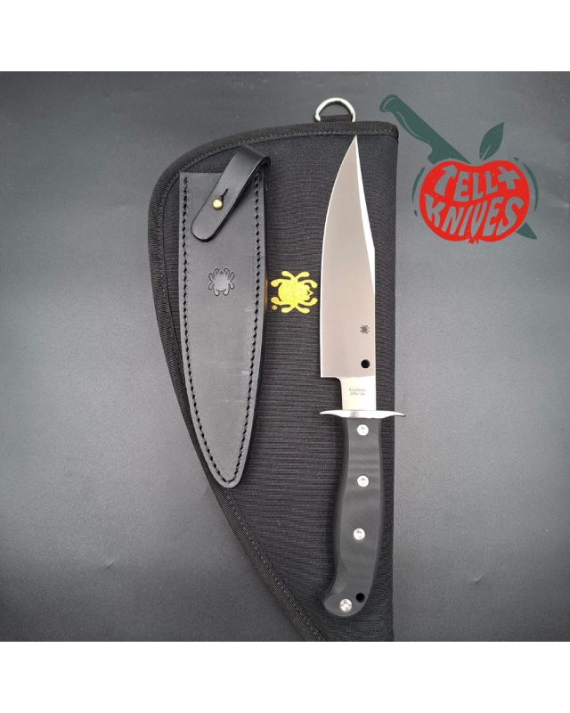 Spyderco Respect fixed blade CPM 154 stainless steel black G10 handle black nylon pouch