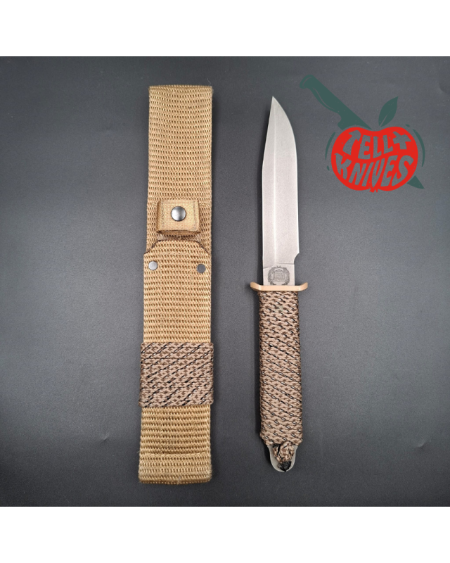 John EK - 1991 Commando Bowie - Operation Desert Shield Edition full tang 440C steel grey coating paracord wrapped handle