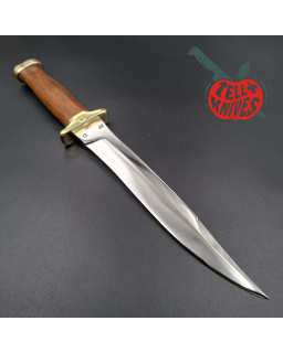 Jean Tanazacq 1994 Modèle Bazeilles acier 440C forgé finition miroir garde laiton manche noyer étui cuir