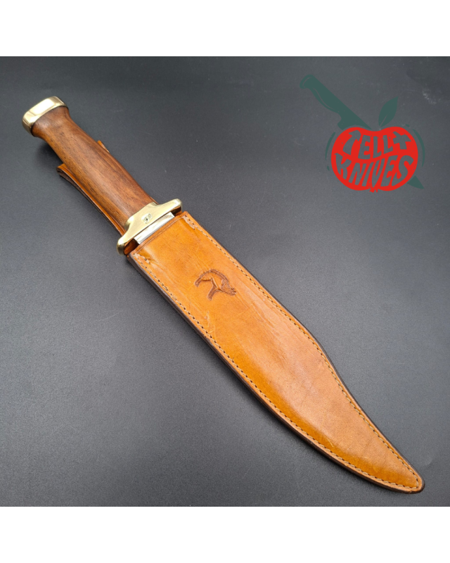 Jean Tanazacq 1994 Modèle Bazeilles acier 440C forgé finition miroir garde laiton manche noyer étui cuir