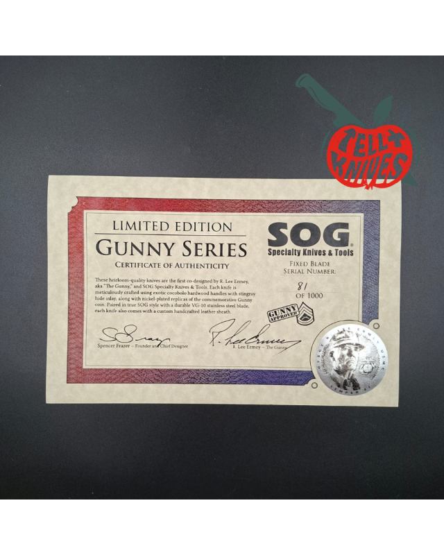 SOG Gunny Series Bowie GFX01-L Full Tang fixed blade VG-10 stainless steel