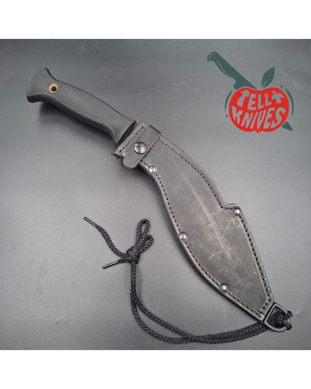 Cold Steel Kukri Light full tang Carbon V steel black epoxy finish black kraton handle black leather sheath