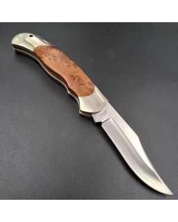 BÖKER Soligen Optima folding knife 1997 Limited Edition 440C stainless steel blade Thuya wood