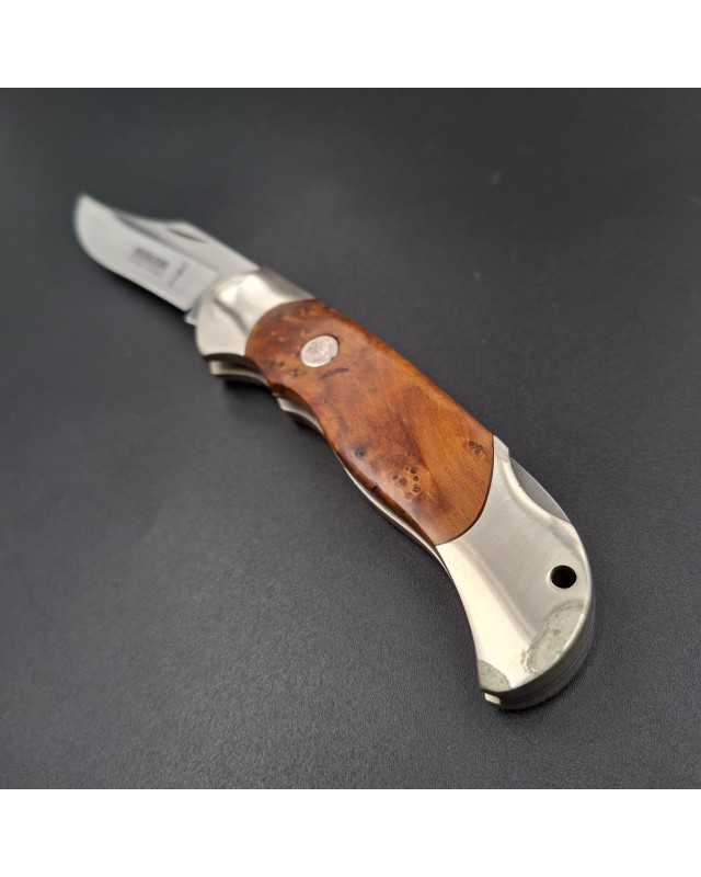 BÖKER Soligen Optima folding knife 1997 Limited Edition 440C stainless steel blade Thuya wood