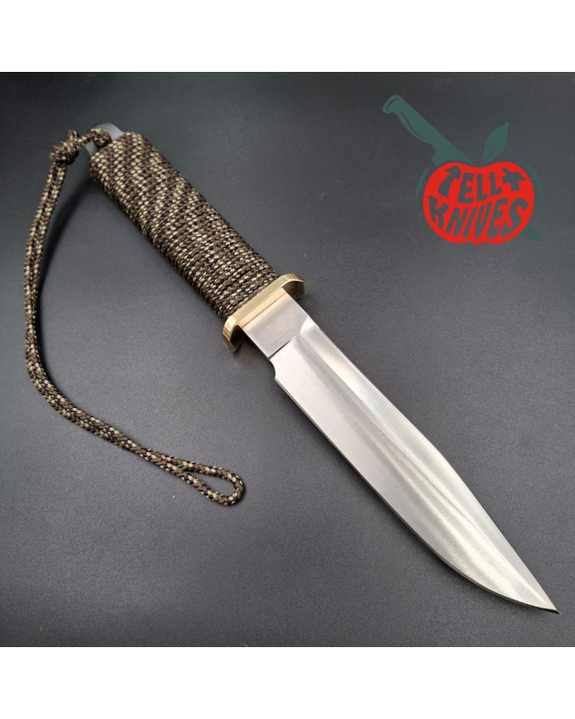 John EK - 1980/90 Commando Bowie Soldier of Fortune Limited Edition full tang 440C steel camo paracord wrapped handle