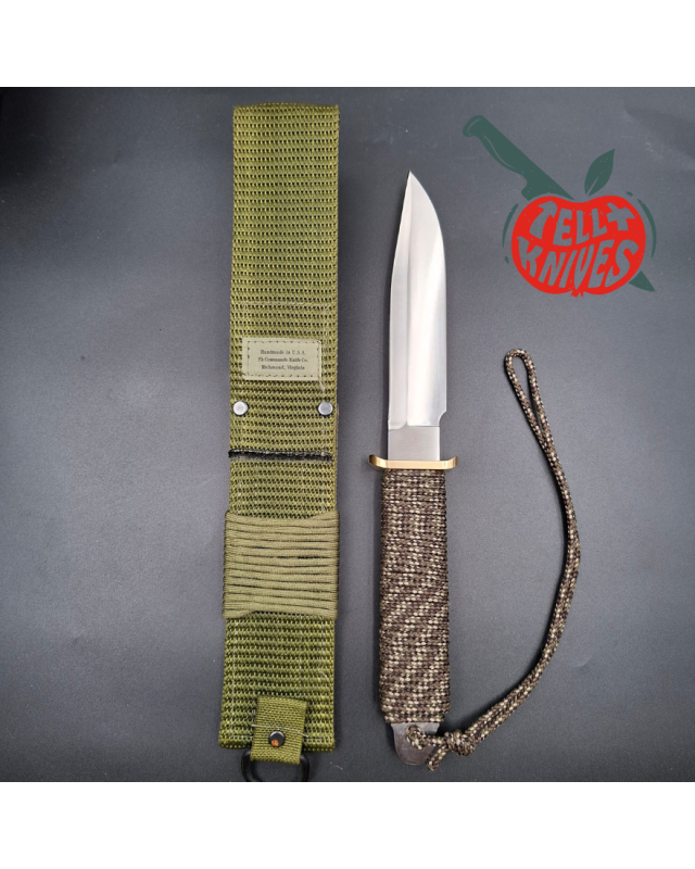 John EK - 1980/90 Commando Bowie Soldier of Fortune Limited Edition full tang 440C steel camo paracord wrapped handle