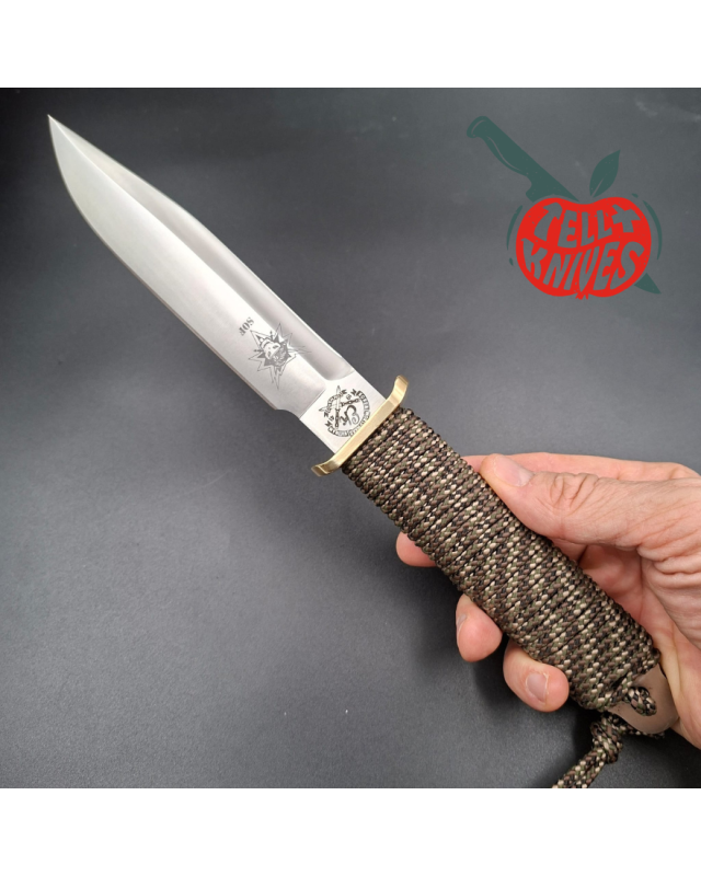 John EK - 1980/90 Commando Bowie Soldier of Fortune Limited Edition full tang 440C steel camo paracord wrapped handle