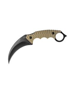 Boker Plus Spike Karambit Full Tang Fixed Blade Black 440A stainless steel blade Tan G10 handle black kydex