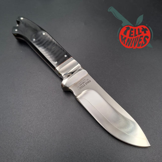 Cold Steel Pendleton Custom Classic Fixed Blade Knife VG-1 SAN MAI black micarta handle brown leather sheath